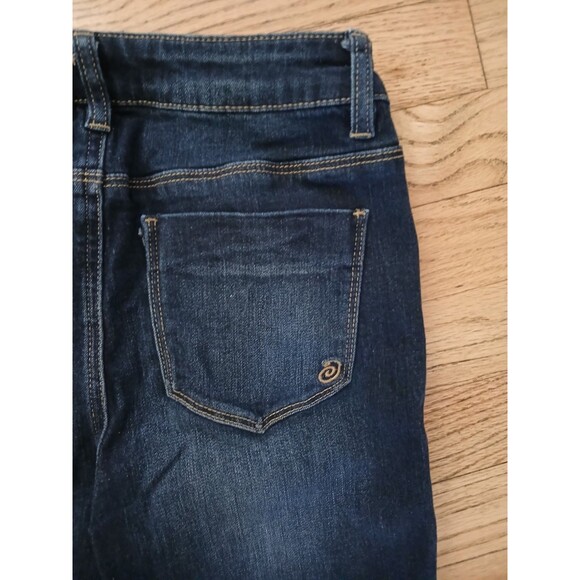 Indigo Rein Women's Button Fly Dark Wash Jeans Size 3 Pockets Stretch - Picture 9 of 13